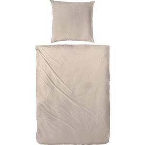 Satin-Bettwäsche taupe 135x200cm 80x80cm
