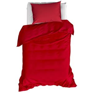 MOOD!T Moodit Dekbedovertrek Basil Deep Red - Eenpersoons - 140 x 220 cm - Katoen