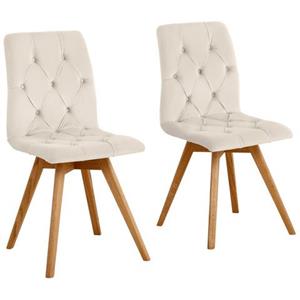 Andas Stoel Rania met poten in eiken of noten. in set van 2, 4 of 6 (set)