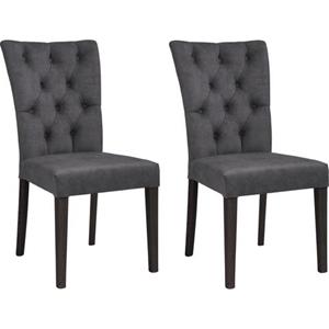 Leonique Stoel Peillon met capitonnering, poten van massief beuken (set, 2 stuks)