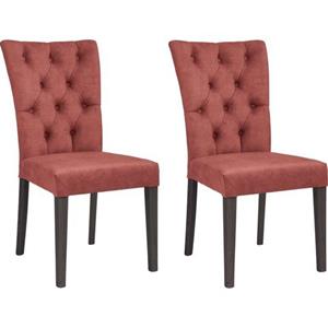 Leonique Stoel Peillon met capitonnering, poten van massief beuken (set, 2 stuks)