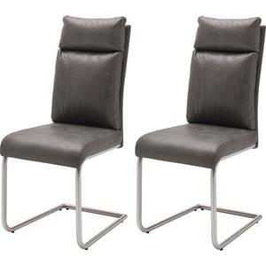 MCA furniture Freischwinger "PIA", (Set), 2 St., Stoffbezug, Stuhl belastbar bis 120 kg, Kissenoptik