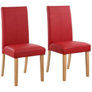 Home affaire Stoel Robijn In set van 2, 4 of 6, met honingkleurige of donkerbruine poten (set)
