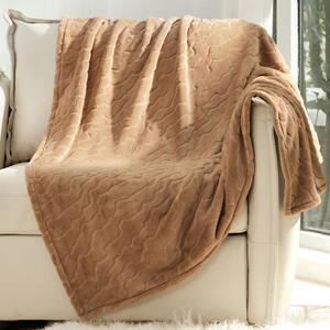 Cosy Bliss Cozy Bliss Luxury Milky Pluche Plaid - Lichtbruin