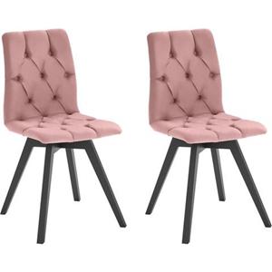 Andas Stoel Melania met knoopstiksels (set van 2) (set, 2 stuks)