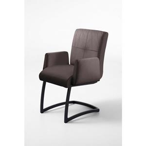 exxpo - sofa fashion Vrijdragende stoel Affogato met comfortabele armleuningen aantrekkelijke kruisnaad in de rugleuning