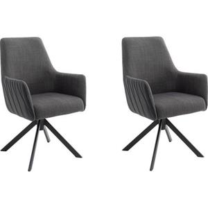 MCA furniture Stoel met 4 poten Reynosa Eetkamerstoel 360º draaibaar met nivellering, belastbaar tot 120 kg (set, 2 stuks)