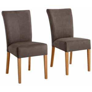 Home affaire Stoel Queen overtrokken met weef- of structuurstof, microvezel of imitatieleer. in set van 2, 4 of 6 (set)