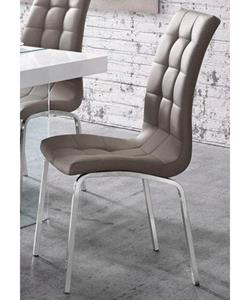 INOSIGN Stoel Paars (set van 2) bekleding in imitatieleer, verchroomd metalen frame (set, 2 stuks)