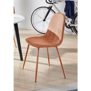 INOSIGN Eetkamerstoel Blackburn van gemakkelijk te onderhouden imitatieleer en metalen poten, in 2 verschillende kleurvarianten, zithoogte 49 cm