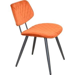 INOSIGN Stoel Frame van stalen buis, zwart gepoedercoat, zitting en rugleuning gevuld met schuimstof, veloursovertrek (set, 1 stuk)