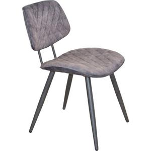 INOSIGN Stoel Frame van stalen buis, zwart gepoedercoat, zitting en rugleuning gevuld met schuimstof, veloursovertrek (set, 1 stuk)