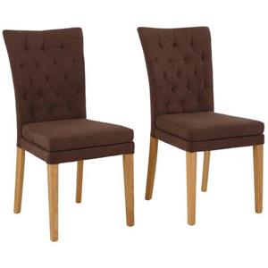 Home affaire Eetkamerstoel Colorado BESTSELLER Polsterstoel Poten in eiken of noten. In set van 2, 4 of 6