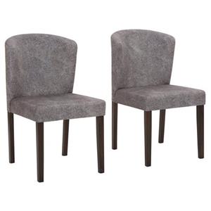 Home affaire Eetkamerstoel Prato met een gemakkelijk te onderhouden imitatieleren bekleding en een houten onderstel, zithoogte 47 cm (set, 2 stuks)
