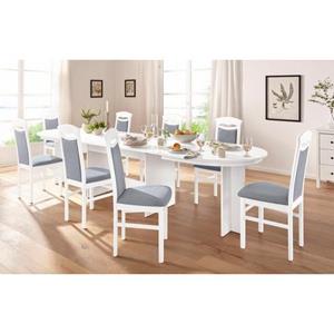 DELAVITA Stoel Franz Overtrokken met robuuste microvezel, frame massief beukenhout gelakt (set, 2 stuks)