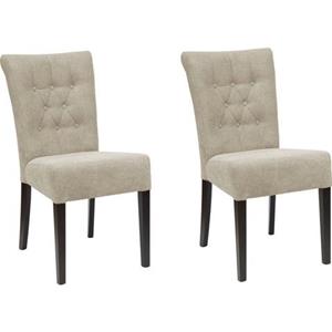 Home affaire Stoel Queen Eetkamerstoel met capitonnage, set van 2, 4 of 6 (set)