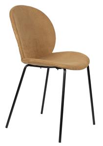 Zuiver Bonnet Stoel – Set Van 2 – Ribstof Okergeel