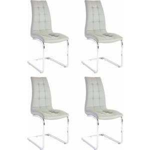 INOSIGN Vrijdragende stoel Lola (2 of set van 4), bekleding in imitatieleer of fluweelstof, verchroomd metalen frame (set)