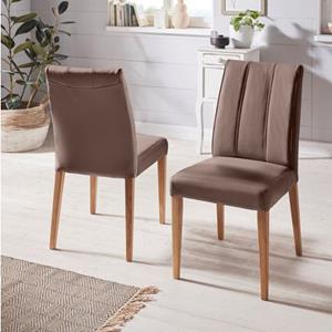 INOSIGN Stoel Claudia Rugleuning met stiksels (set, 2 stuks)