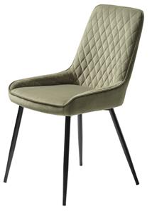 Giga Living Eetkamerstoel Milton Olive Groen Velvet - 