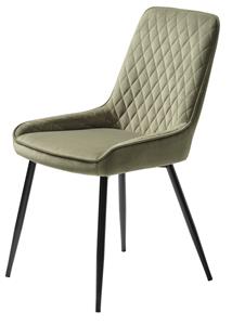 Giga Living Eetkamerstoel Milton Olive Groen Velvet - 