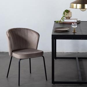 Giga Meubel Stoel Mendy Velvet Champagne - 