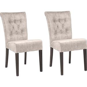 Home affaire Eetkamerstoel Queen Eetkamerstoel met capitonnage, set van 2, 4 of 6