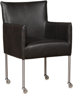 ShopX Leren eetkamerstoel desire 243 grijs, grijs leer, grijze keukenstoelen