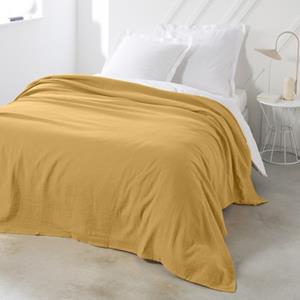 Today Plaids, deken  Jete de Lit 220/240 Gaze de coton  Essential Ocre