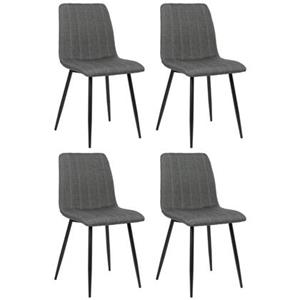 CLP Set van 4 Eetkamerstoelen Dijon Stof