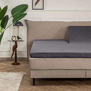 Presence Dubbel Jersey - Splittopper Hoeslaken Kleur: Antraciet, 180 x 200/210 cm