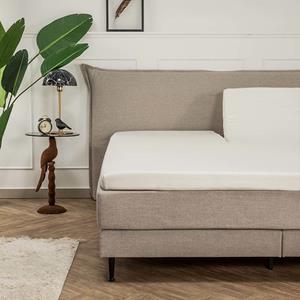 Presence Dubbel Jersey - Splittopper Hoeslaken Kleur: Creme, 160 x 200/210 cm