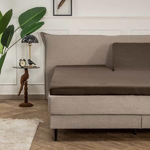 Presence Dubbel Jersey - Splittopper Hoeslaken Kleur: Taupe, 190/200 x 200/210 cm