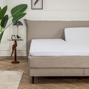 Presence Dubbel Jersey - Splittopper Hoeslaken Kleur: Wit, 180 x 200/210 cm