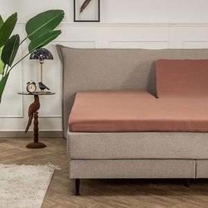Presence Dubbel Jersey - Splittopper Hoeslaken Kleur: Terra, 180 x 200/210 cm
