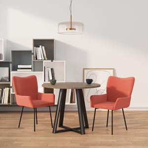 VidaXL Eetkamerstoelen 2 st fluweel roze