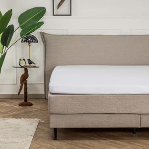 Presence Dubbel Jersey - Topper Hoeslaken Kleur: Wit, 190/200 x 200/210 cm