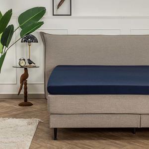 Presence Dubbel Jersey - Topper Hoeslaken Kleur: Navy, 180 x 200/210 cm
