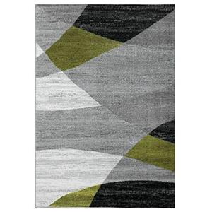 FlyCarpets Verona Modern Groen / Grijs / Zwart Vloerkleed