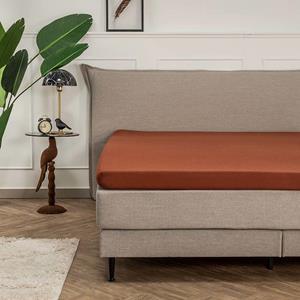 Presence Dubbel Jersey - Topper Hoeslaken Kleur: Cognac, 180 x 200/210 cm