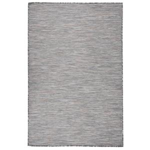 VidaXL Buitenkleed platgeweven 120x170 cm bruin en zwart