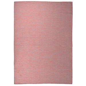 VidaXL Buitenkleed platgeweven 140x200 cm rood
