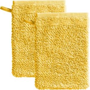 Erwin Müller Waschhandschuh  2er-Pack Frottier, Jacquard Reutlingen gelb