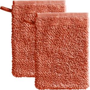 Erwin Müller Waschhandschuh  2er-Pack Frottier, Jacquard Reutlingen terrakotta