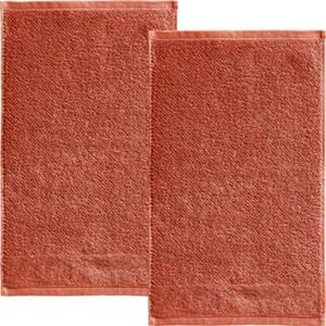 Erwin Müller Gästetuch  2er-Pack Frottier, Jacquard Reutlingen terrakotta Gr. 30 x 50