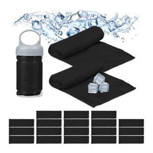 RELAXDAYS 20 x Kühlendes Handtuch in Schwarz schwarz