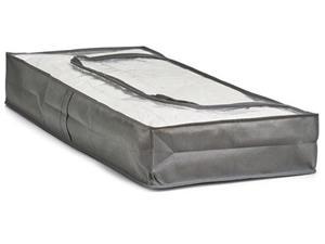 Zeller 1x Grijze dekbed/kussen beschermhoezen met venster 103 x 45 x 15 cm -