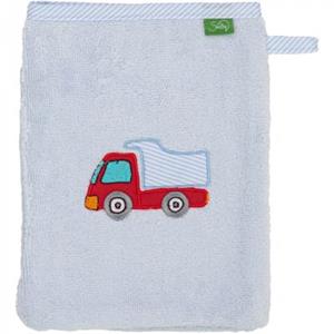 Smithy Waschhandschuh Pastellflausch Laster hellblau 16 x 21 cm Handtücher