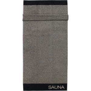 Cawö Cawö Saunahanddoek 6220 Natur Schwarz 80x200