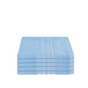 Schiesser Frottier-Set Milano, 5x Gästehandtuch hellblau Gr. 30 x 50